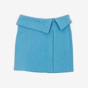 Camila Coelho Alexis Mini Skirt Size XS Blue Mist Cotton Blend Party Y2K